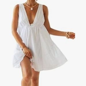 Size medium deep v neck mini dress